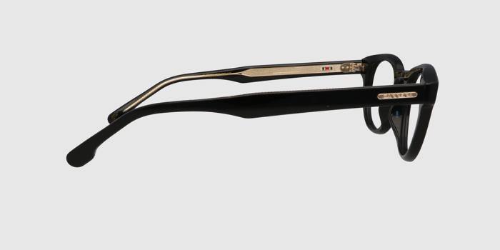  Black Full frame Oval Eyeglasses for Men