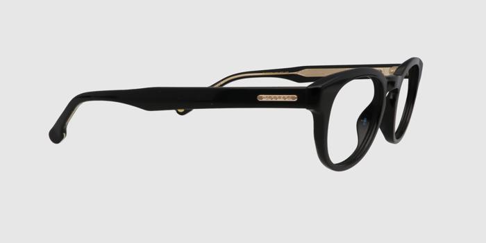  Black Full frame Oval Eyeglasses for Men