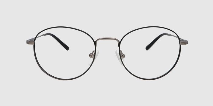  Black Full frame Round Eyeglasses for Men and Women