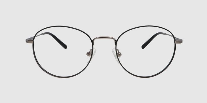  Black Full frame Round Eyeglasses for Men and Women