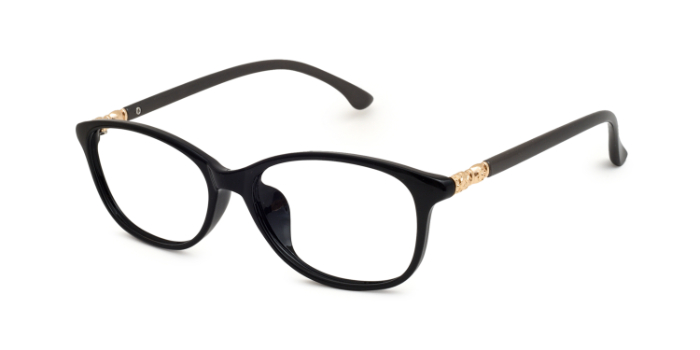  Black Full Frame Rectangle Eyeglasses for Men and Women