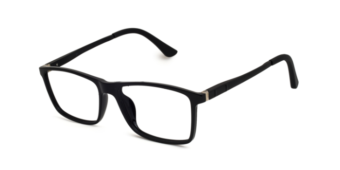  Black Full Frame Rectangle Eyeglasses for Men and Women