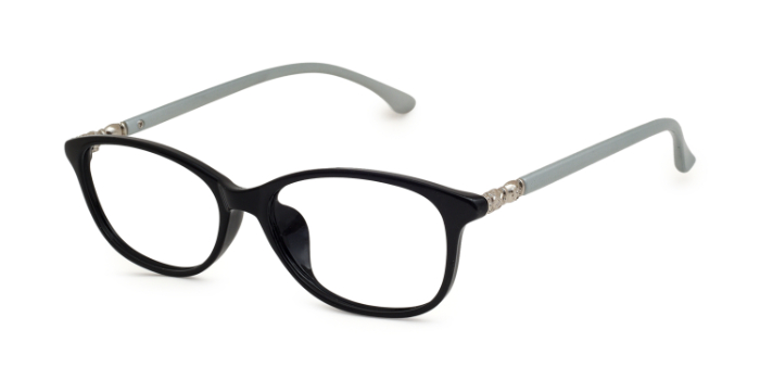  Black Full Frame Rectangle Eyeglasses for Men and Women