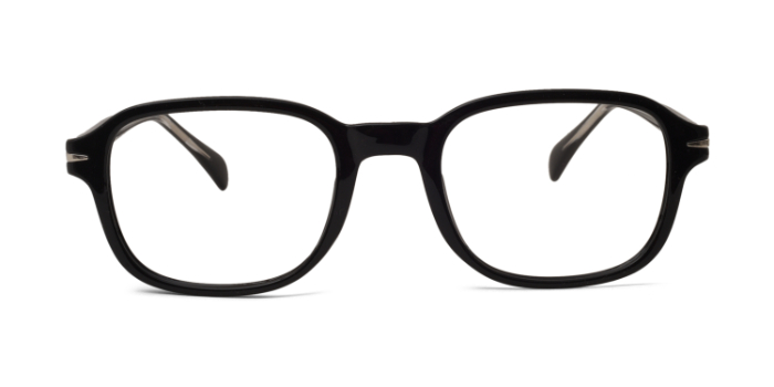  Black Full Frame Oval Eyeglasses for Women