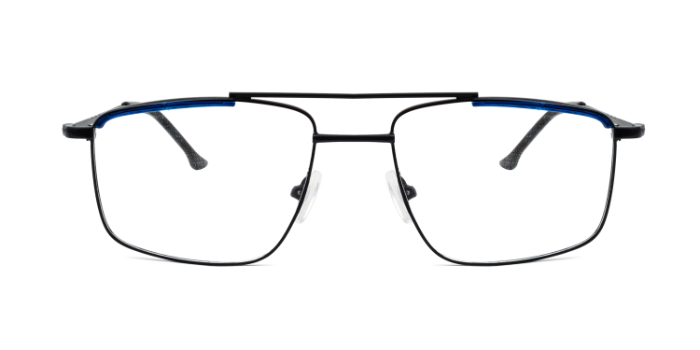  Black Full Frame Square Eyeglasses for Men and Women