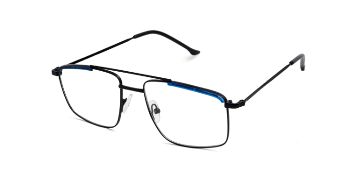  Black Full Frame Square Eyeglasses for Men and Women