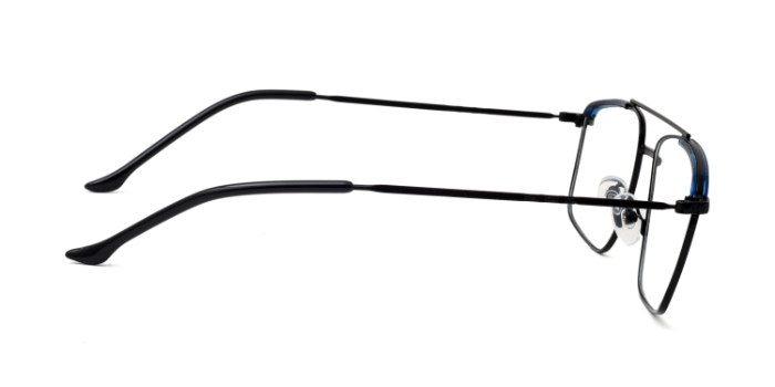  Black Full Frame Square Eyeglasses for Men and Women