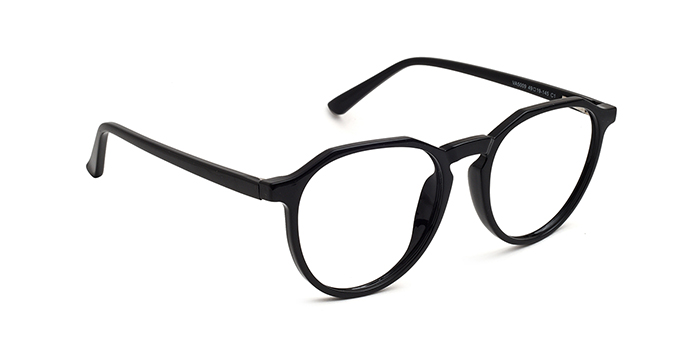  Black Full Frame Round Eyeglasses for Men and Women