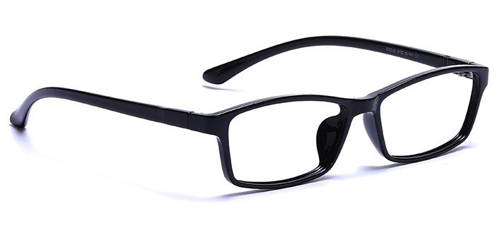  Black Full Frame Rectangle Eyeglasses for Men and Women