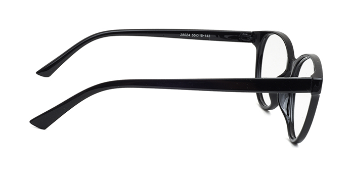  Black Full Frame Oval Eyeglasses for Women