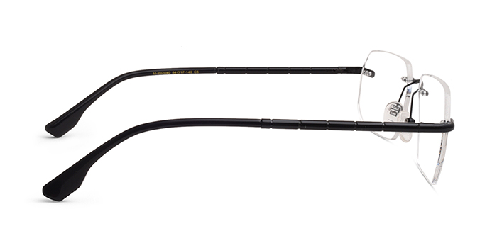  Black Rimless Rectangle Eyeglasses for Men and Women