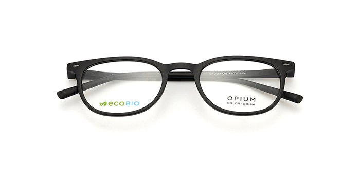 OPIUM Black Full Frame Round Eyeglasses for Men and Women