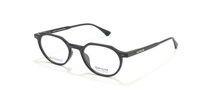 OPIUM Black Full Frame Oval Eyeglasses for Men and Women