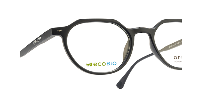 OPIUM Black Full Frame Oval Eyeglasses for Men and Women