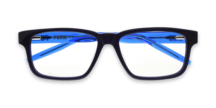 PUMA Black Full Frame Rectangle Eyeglasses for Kids