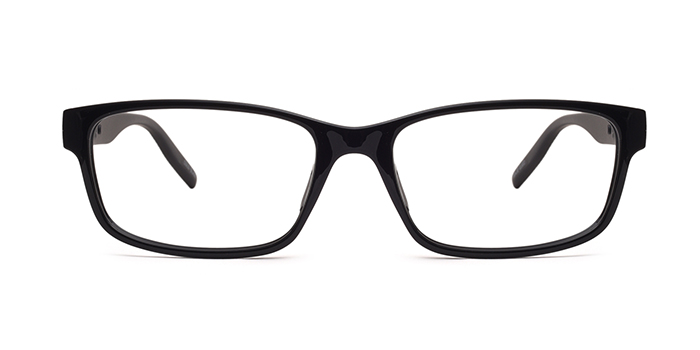 PUMA Black Full Frame Rectangle Eyeglasses for Men and Women