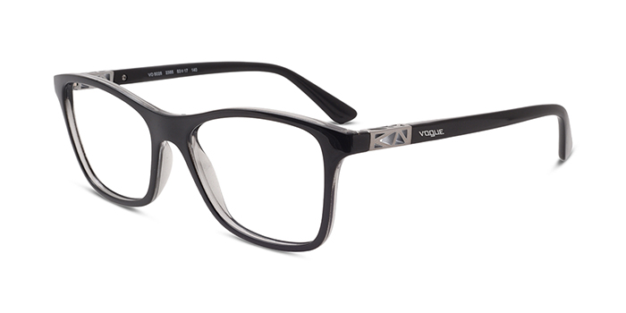 VOGUE Black Full Frame Wayfarer Eyeglasses for Women