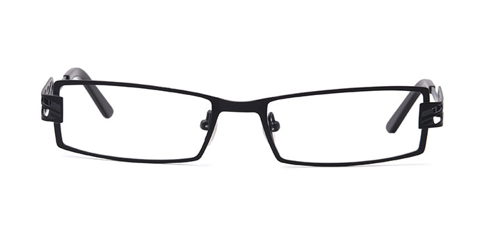  Black Full Frame Rectangle Eyeglasses for Men and Women