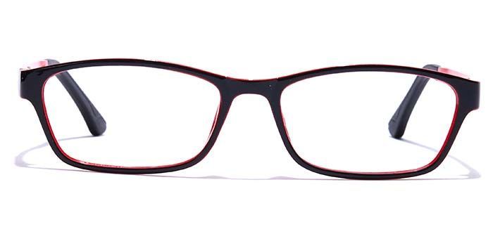  Glossy Black Full Frame Rectangle Computer Glasses for Men and Women