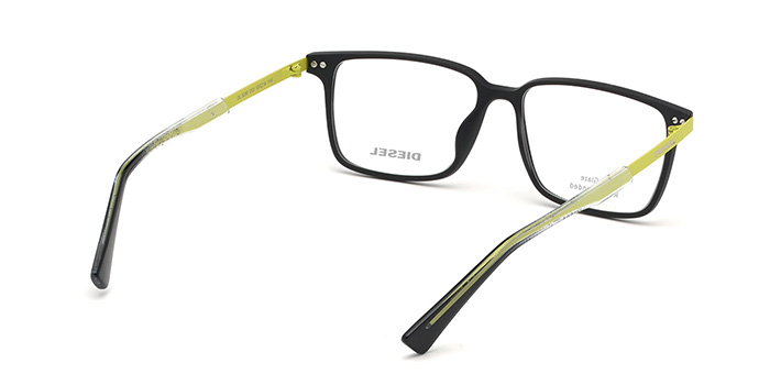 Diesel Black Full Frame Rectangle Eyeglasses for Men and Women