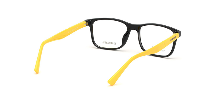 Diesel Black Full Frame Rectangle Eyeglasses for Men and Women