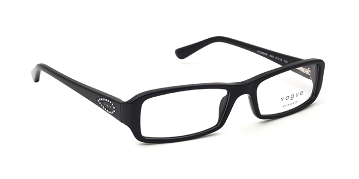 VOGUE Black Full Frame Rectangle Eyeglasses for Women