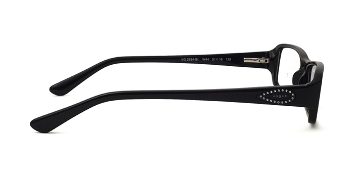VOGUE Black Full Frame Rectangle Eyeglasses for Women