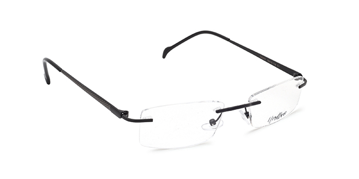  Black Rimless Rectangle Eyeglasses for Men and Women