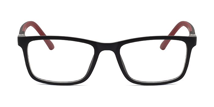  Black Full Frame Rectangle Eyeglasses for Kids