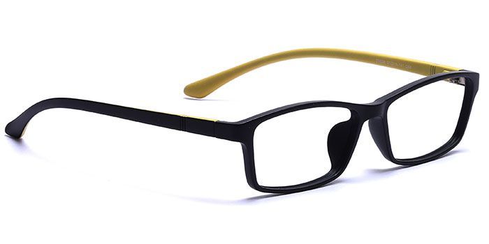  Black Full Frame Rectangle Computer Glasses for Men