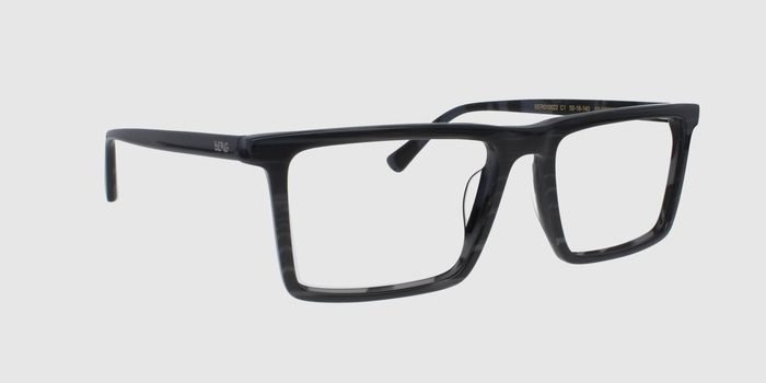  Black Full rim Rectangle Eyeglasses for Men