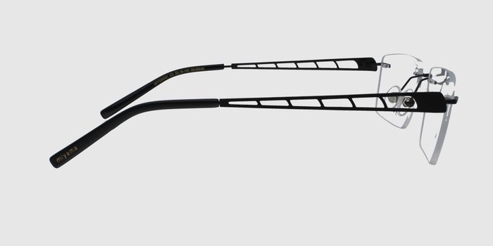  Black Rimless Rectangle Eyeglasses for Men and Women