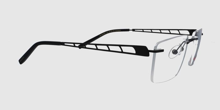  Black Rimless Rectangle Eyeglasses for Men and Women