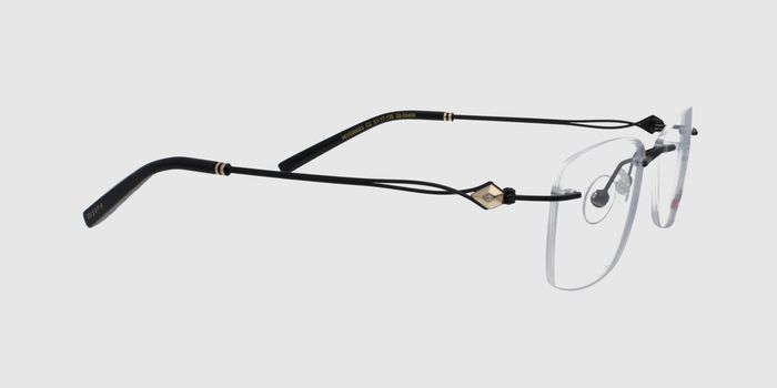  Black Rimless Rectangle Eyeglasses for Men and Women