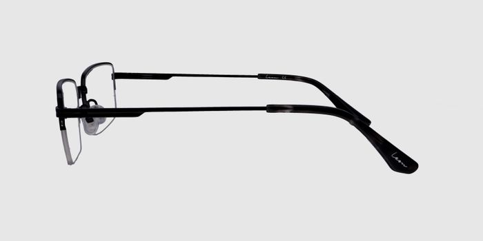  Black Half rim Rectangle Eyeglasses for Men
