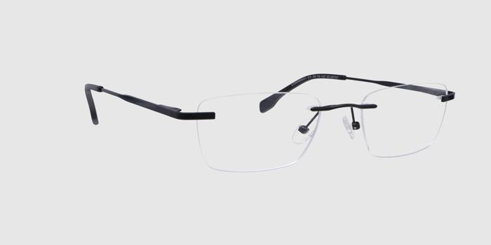  Black Rimless Rectangle Eyeglasses for Men and Women