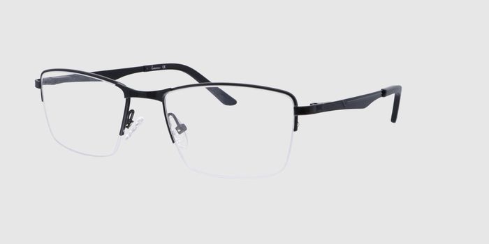  Black Half rim Rectangle Eyeglasses for Men and Women