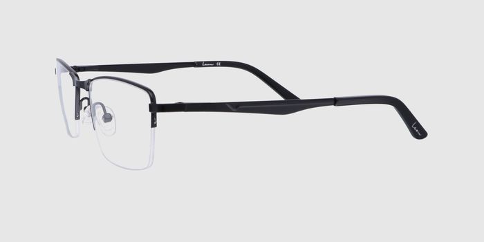  Black Half rim Rectangle Eyeglasses for Men and Women