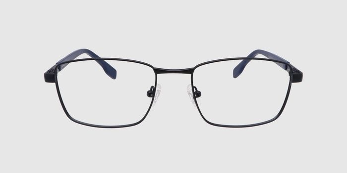  Black Full frame Rectangle Eyeglasses for Men and Women