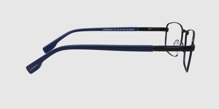  Black Full frame Rectangle Eyeglasses for Men and Women