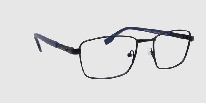  Black Full frame Rectangle Eyeglasses for Men and Women