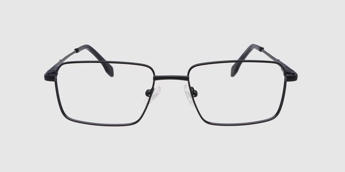  Black Full frame Rectangle Eyeglasses for Men and Women