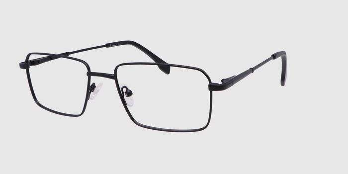  Black Full frame Rectangle Eyeglasses for Men and Women