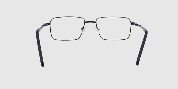  Black Full frame Rectangle Eyeglasses for Men and Women