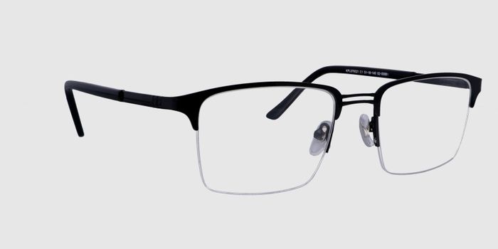  Black Half rim Rectangle Eyeglasses for Men and Women