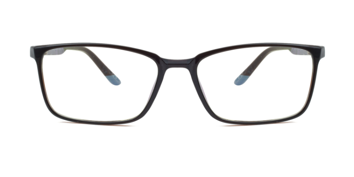  Black Full Frame Rectangle Eyeglasses for Men and Women