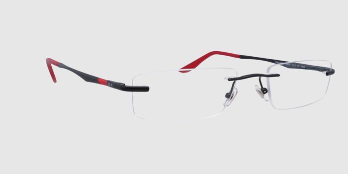  Black Rimless Rectangle Eyeglasses for Women