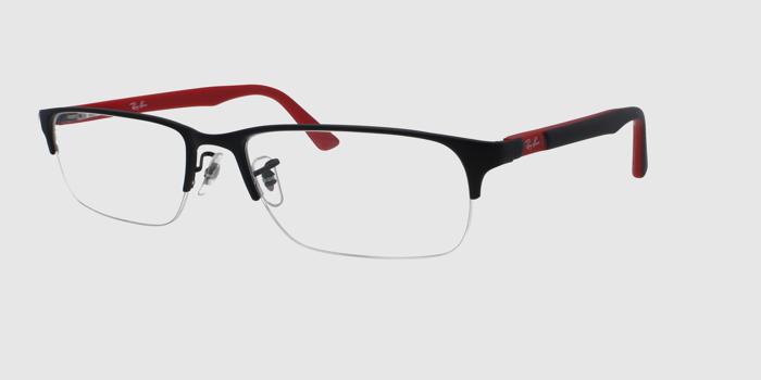  Black Half rim Rectangle Eyeglasses for Men and Women