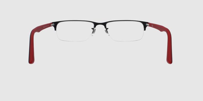  Black Half rim Rectangle Eyeglasses for Men and Women