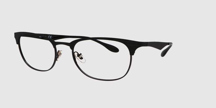  Black Full frame Oval Eyeglasses for Men